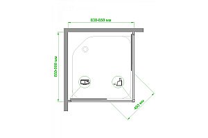 Душевой уголок Royal Bath RB9085HPD-T-BL 85х90 прозрачный купить в интернет-магазине Sanbest