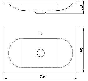 Раковина Vincea VCB-4H600A  60 антрацит купить в интернет-магазине Sanbest
