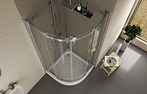 Душевой уголок Bravat WAVE BS090.1202S 90х90 стекло прозрачное/профиль хром купить в интернет-магазине Sanbest