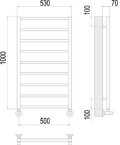 Полотенцесушитель водяной Terminus Контур П9 500х1000 купить в интернет-магазине сантехники Sanbest