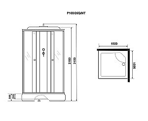 Душевая кабина Niagara Promo P100/26Q/MT 100х100 купить в интернет-магазине Sanbest