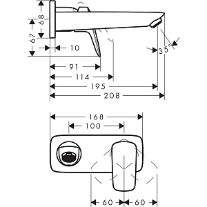 Смеситель для раковины Hansgrohe Logis 71220670 черный матовый купить в интернет-магазине сантехники Sanbest