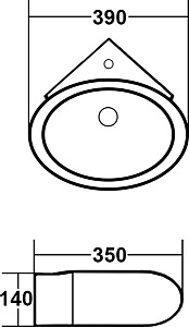 Раковина Melana E604 E604-805 белая купить в интернет-магазине Sanbest