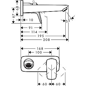Смеситель для раковины Hansgrohe Logis 71220670 черный матовый купить в интернет-магазине сантехники Sanbest