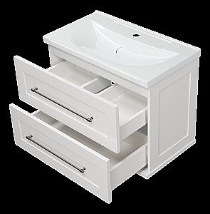 Тумба с раковиной Misty Марта - 70 П-Мрт09070-011Пр белая для ванной в интернет-магазине Sanbest