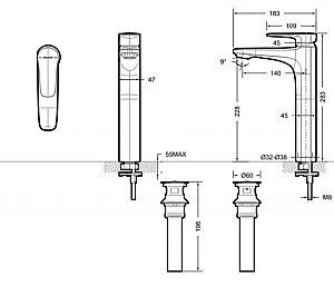 Смеситель для раковины BRAVAT Source F1173218CP-A-ENG купить в интернет-магазине сантехники Sanbest