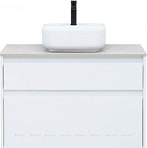 Тумба с раковиной Aquanet Nova Lite 90 белый (2 ящика) для ванной в интернет-магазине Sanbest