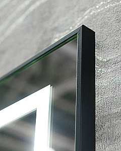 Зеркало BelBagno Kraft 90х80 SPC-KRAFT-TCH-WARM-NERO черное матовое в ванную от интернет-магазине сантехники Sanbest