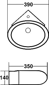Раковина Melana E604 E604-805 белая купить в интернет-магазине Sanbest