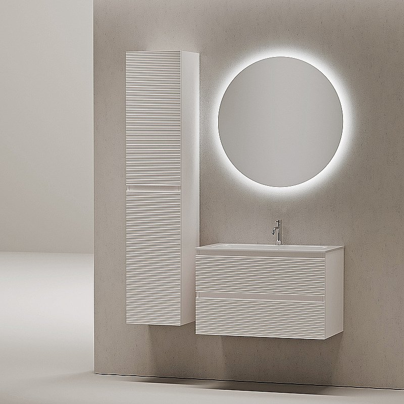 Тумба с раковиной Sancos Folk 80 FL80W Bianco для ванной в интернет-магазине Sanbest