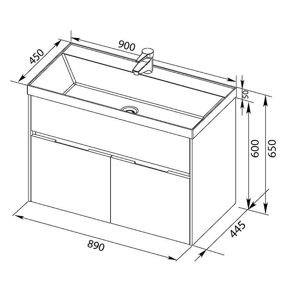 Тумба с раковиной Aquanet Латина 90 для ванной в интернет-магазине Sanbest