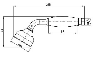 Душевая лейка RAV-Slezak PREMIUM CRISTAL LINE KS0017SM бронза купить в интернет-магазине сантехники Sanbest