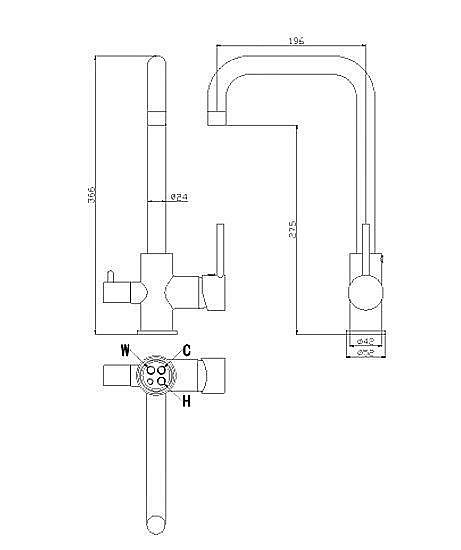 Смеситель для кухни Rossinka Z Z35-29 купить в интернет-магазине сантехники Sanbest