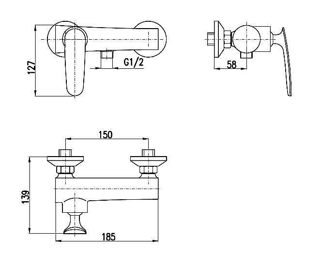 Смеситель для душа Rav-Slezak TIGRIS TG181.5 купить в интернет-магазине сантехники Sanbest