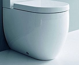 Чаша унитаза Kerasan Flo 311701 слив в стену, в комплекте с крепежом WB5N, белый купить в интернет-магазине сантехники Sanbest