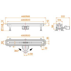 Душевой трап RGW SDR-56 79215660-01 60 хром купить в интернет-магазине Sanbest