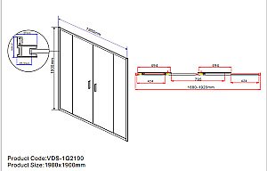Душевая дверь Vincea GARDA VDS-1G2 190 хром/прозрачное купить в интернет-магазине Sanbest