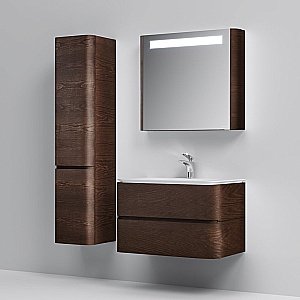 Тумба с раковиной AM.PM Sensation 80 темное дерево для ванной в интернет-магазине Sanbest