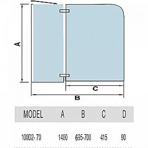 Душевая шторка WeltWasser WW100 100D2-70 купить в интернет-магазине Sanbest