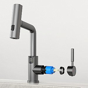 Смеситель для раковины Black&white Sky Day SD3028GM оружейная сталь матовая купить в интернет-магазине сантехники Sanbest