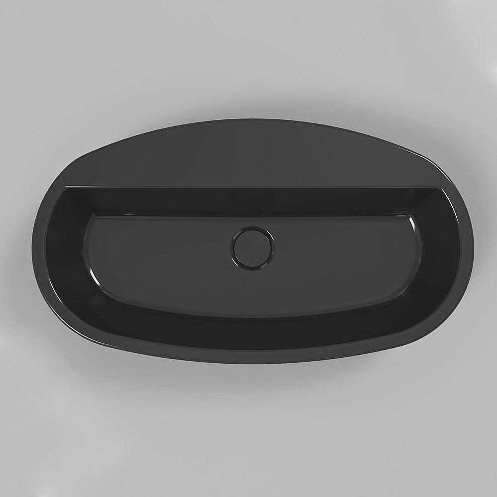 Раковина накладная WhiteCross Obsidian 65 0736.065037.101 черная купить в интернет-магазине Sanbest