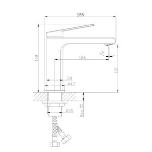 Смеситель для раковины Orange GAUSS M30-021cr хром купить в интернет-магазине сантехники Sanbest