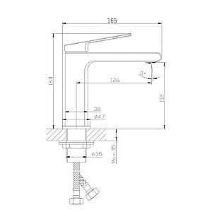 Смеситель для раковины Orange GAUSS M30-021cr хром купить в интернет-магазине сантехники Sanbest