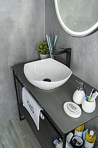 Раковина накладная Gid Creativo 41,5 N9412 51191 белая купить в интернет-магазине Sanbest