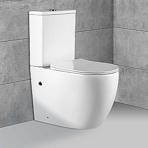 Унитаз напольный Vincea EVO VT2-34  безободковый, с бачком, с крышкой микролифт,белый купить в интернет-магазине Sanbest