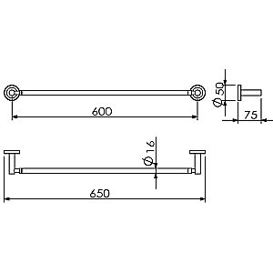 Полотенцедержатель Langberger Burano 11001A купить в интернет-магазине сантехники Sanbest