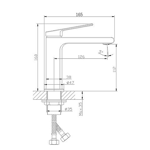 Смеситель для раковины Orange GAUSS M30-021cr хром купить в интернет-магазине сантехники Sanbest