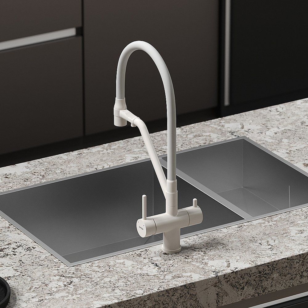 Смеситель для кухни Sancos Dora SC4003MW белый матовый купить в интернет-магазине сантехники Sanbest