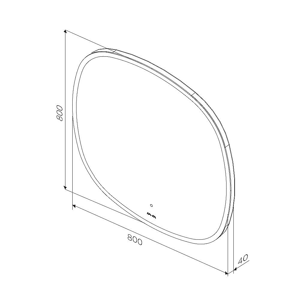 Зеркало с Led подсветкой AM.PM Func M8FMOX0801WGS 80 в ванную от интернет-магазине сантехники Sanbest