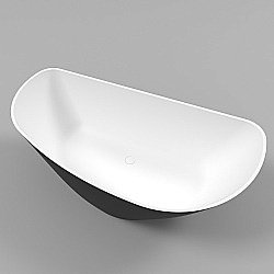 Ванна WhiteCross Topaz 170x80 черный/белый матовый купить в интернет-магазине Sanbest