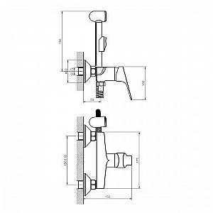 Гигиенический душ Rossinka RS29-52 купить в интернет-магазине сантехники Sanbest