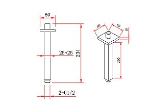 Держатель верхнего душа Berges VENTAS 74011 хром купить в интернет-магазине сантехники Sanbest