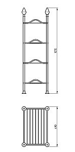 Этажерка Migliore MIRELLA 26627 хром купить в интернет-магазине сантехники Sanbest