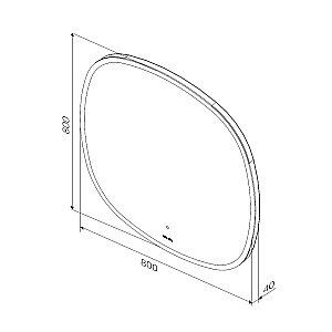 Зеркало с Led подсветкой AM.PM Func M8FMOX0801WGS 80 в ванную от интернет-магазине сантехники Sanbest