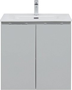 Тумба с раковиной Aquanet Алвита new 303903 70 серый для ванной в интернет-магазине Sanbest