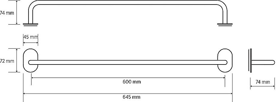 Полотенцедержатель Bemeta EASY 163104240 60 черный купить в интернет-магазине сантехники Sanbest