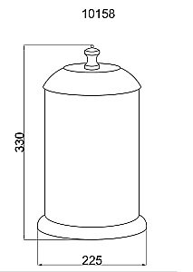 Мусорное ведро Boheme Palazzo Nero 10158 купить в интернет-магазине сантехники Sanbest