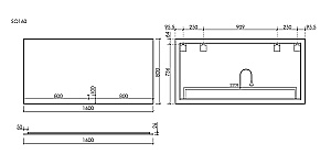 Зеркало с подсветкой Sancos Square 2.0 SQ2.1600 160х80 в ванную от интернет-магазине сантехники Sanbest