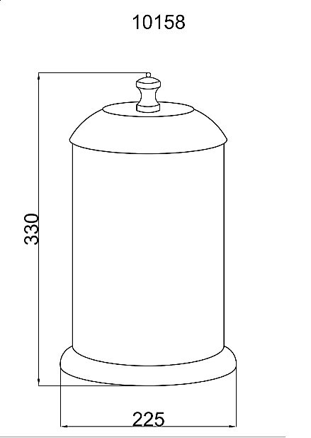 Мусорное ведро Boheme Palazzo Nero 10158 купить в интернет-магазине сантехники Sanbest