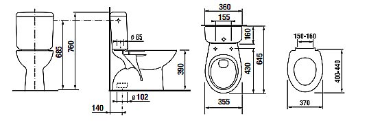 Унитаз-компакт Jika Zeta 8.2539.7.000.242.1 белый, с бачком купить в интернет-магазине Sanbest