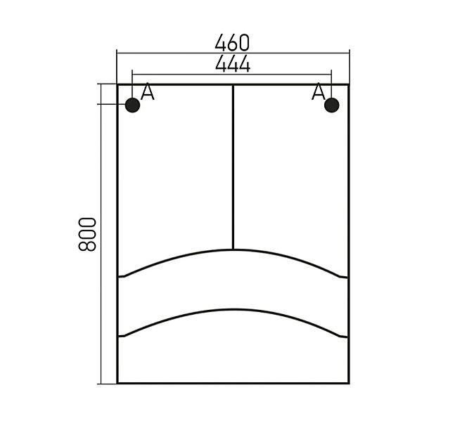 Зеркальный шкаф MIXLINE РАДУГА 522476 46 черный купить в интернет-магазине сантехники Sanbest