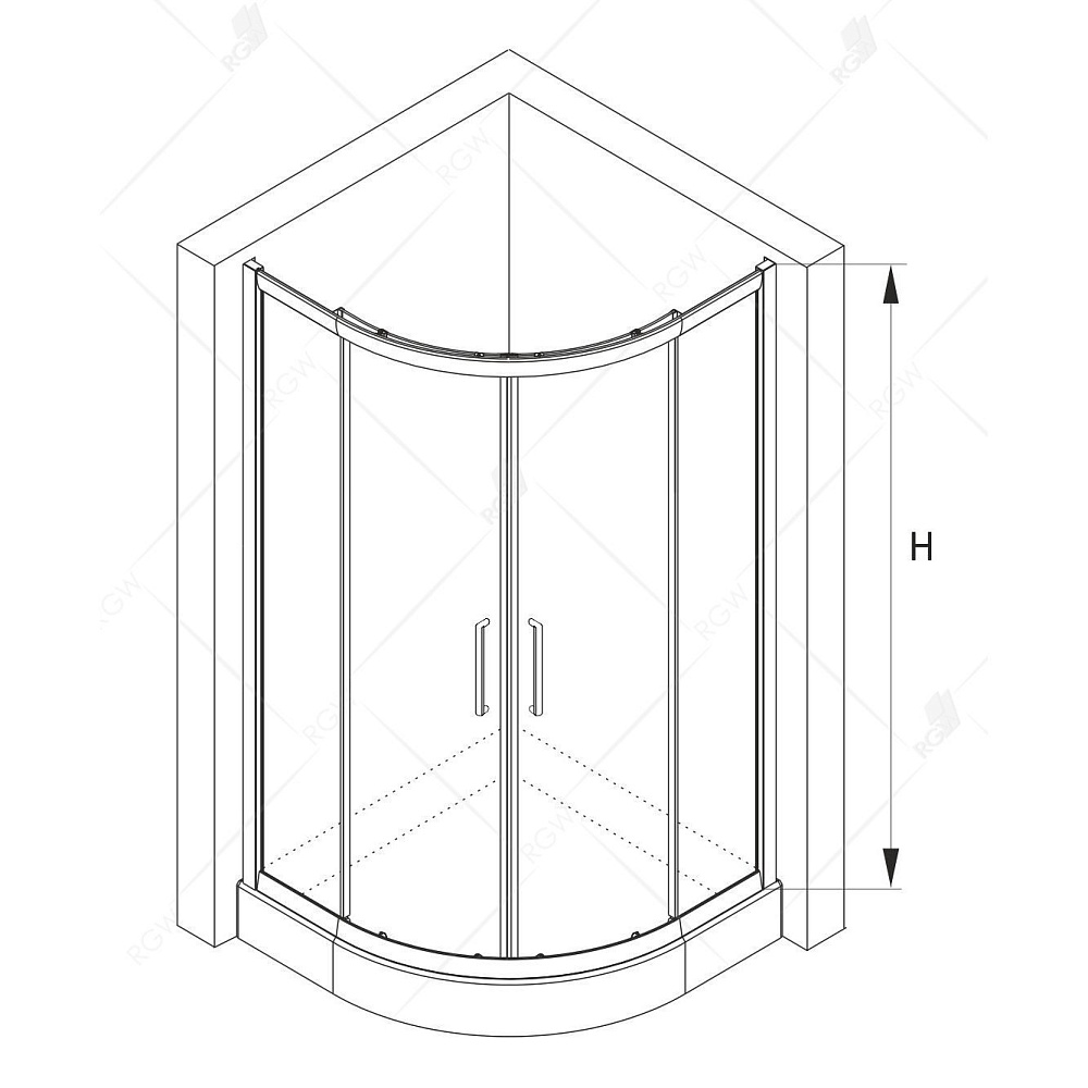 Душевой угол RGW Classic CL-54B 80x80 купить в интернет-магазине Sanbest