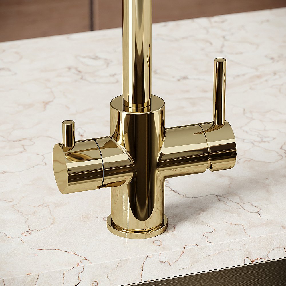 Смеситель для кухни Sancos Vela SC4013ZG полированное золото купить в интернет-магазине сантехники Sanbest