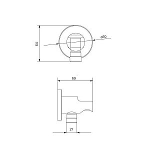 Подключение для шланга Iddis Ray 003BL01i62 купить в интернет-магазине сантехники Sanbest