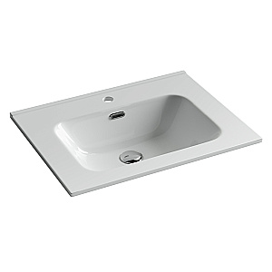 Тумба с раковиной Sancos Velta 60 VL60GGCN+CN7001 серо-зеленая матовая/раковина белая с отверстием для ванной в интернет-магазине Sanbest