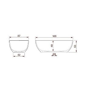 Ванна Artceram File 169х87 купить в интернет-магазине Sanbest